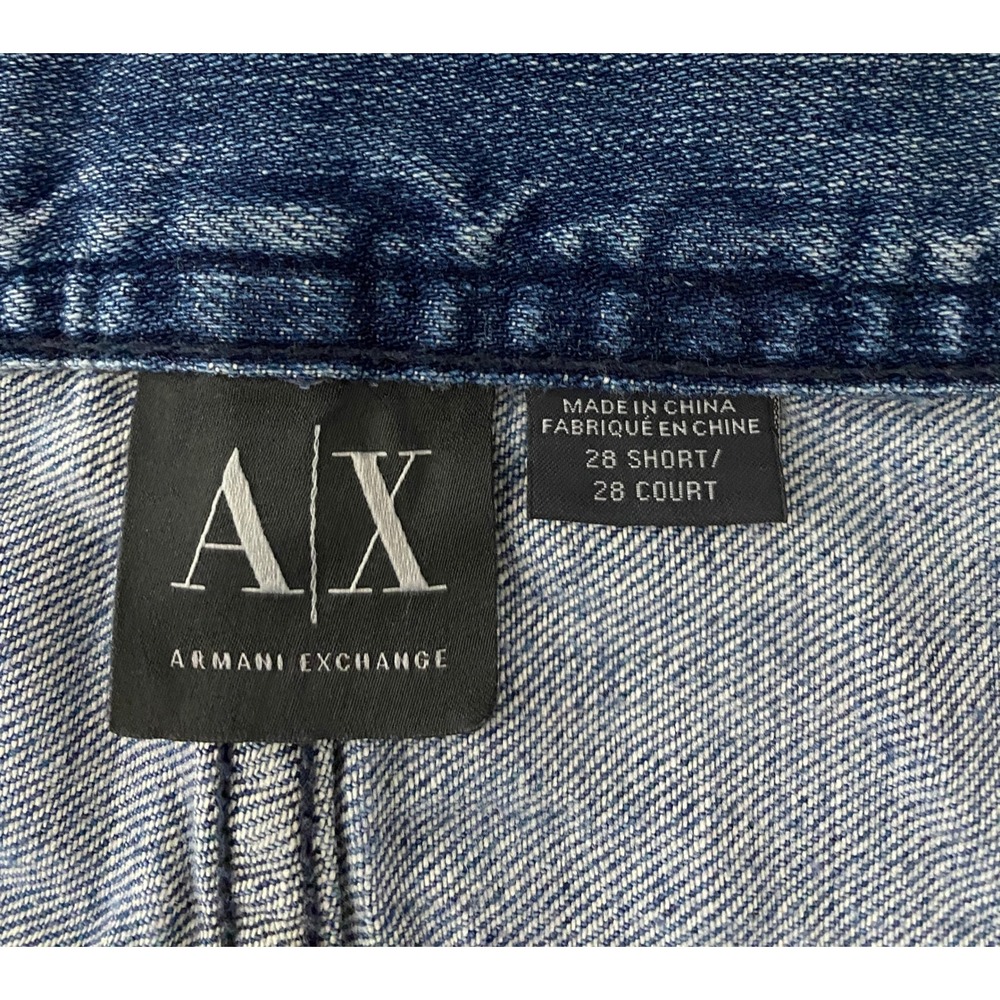 Armani Exchange AX Mens Straight Leg Blue Denim Jeans 28 Short Low Rise - Picture 5 of 10